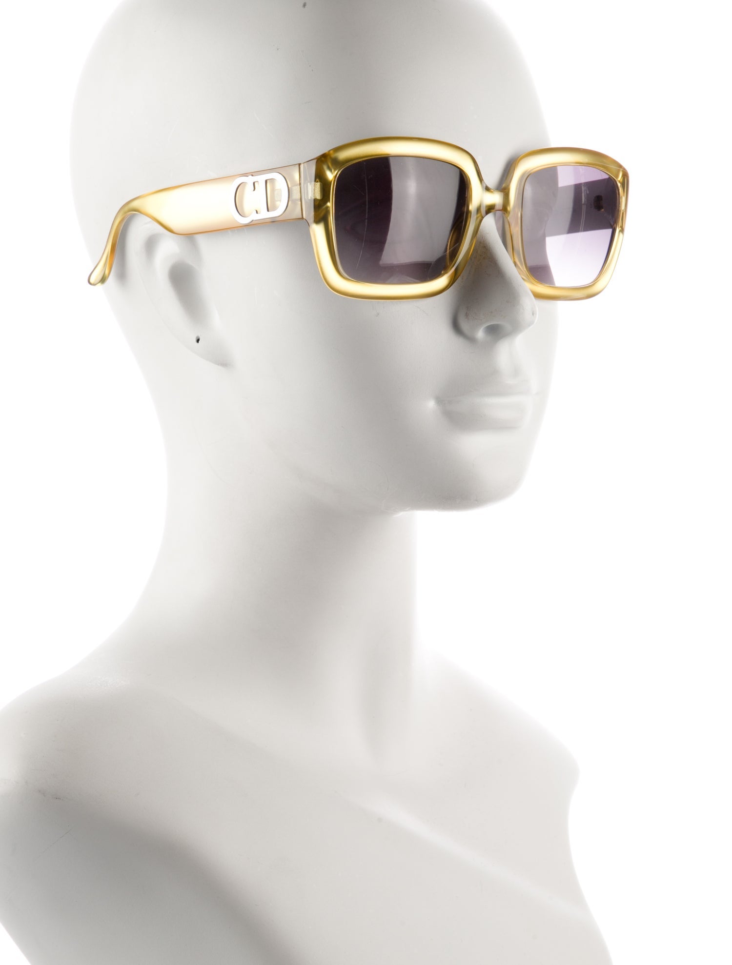 Christian Dior Cannage Pattern Square Sunglasses